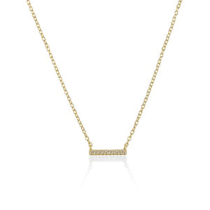 Faith Bar Necklace // 14K Gold Vermeil + CZ