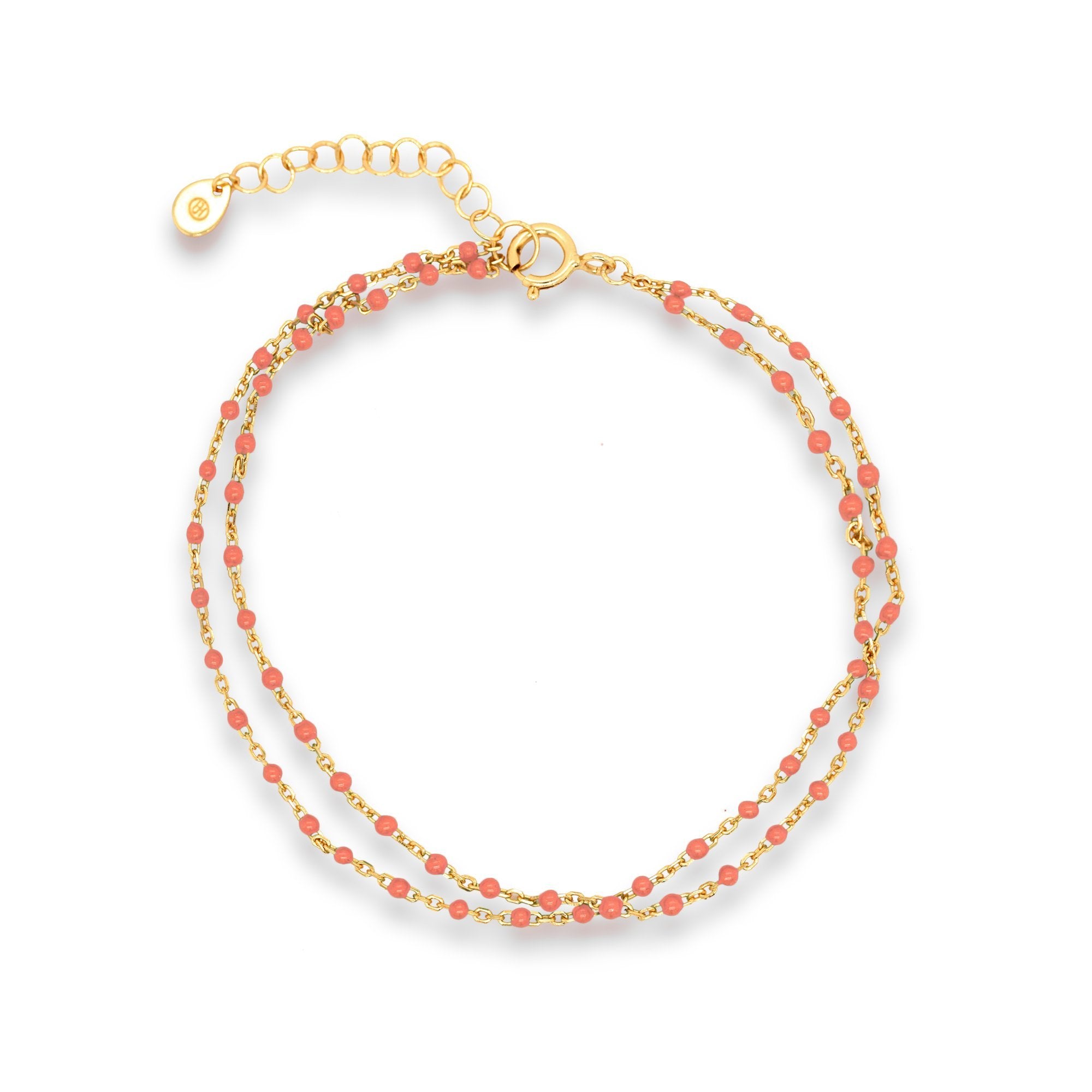 Camilla Beaded Enamel Bracelet // 14kt Gold Vermeil