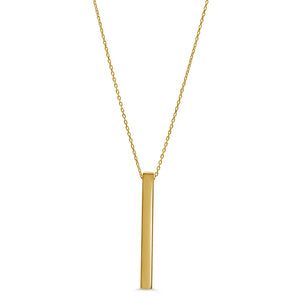 Erin Bar Necklace // 10k Solid Yellow Gold