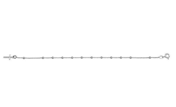 Silver chain bracelet on a white background