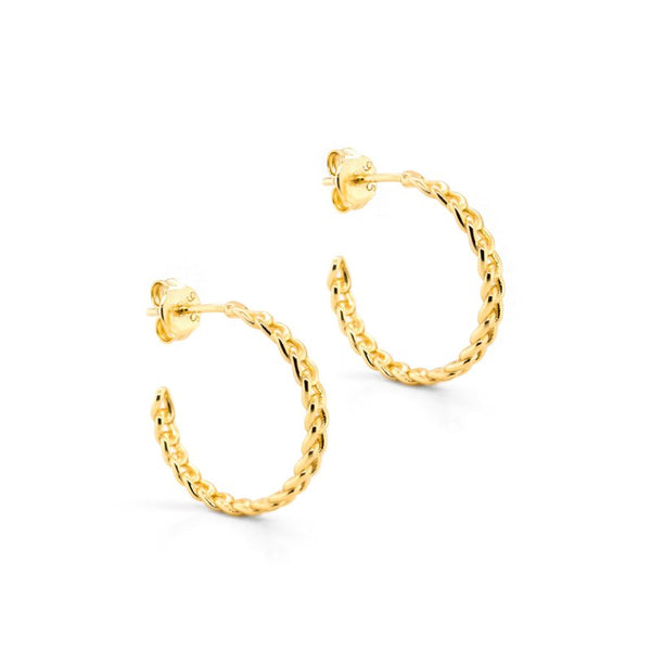 Vivian Chain Hoops // 14kt Gold Vermeil
