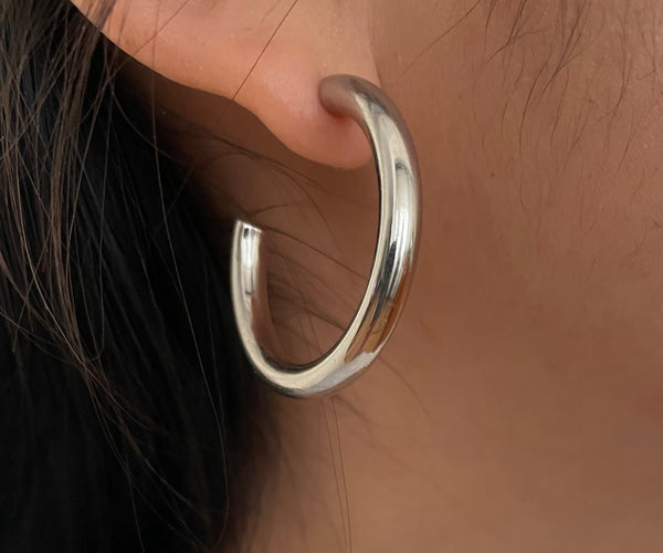 Hannah Hoops // Sterling Silver