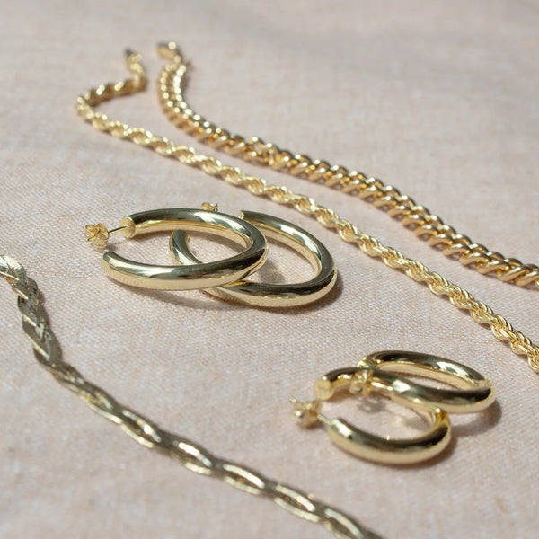 Mini Hannah Hoops // 14k Gold Vermeil