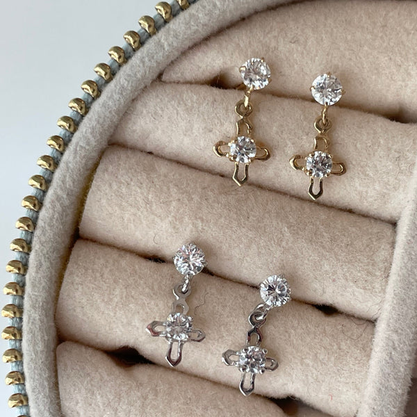 Penelope Cross Earrings // 10k Italian Solid Gold