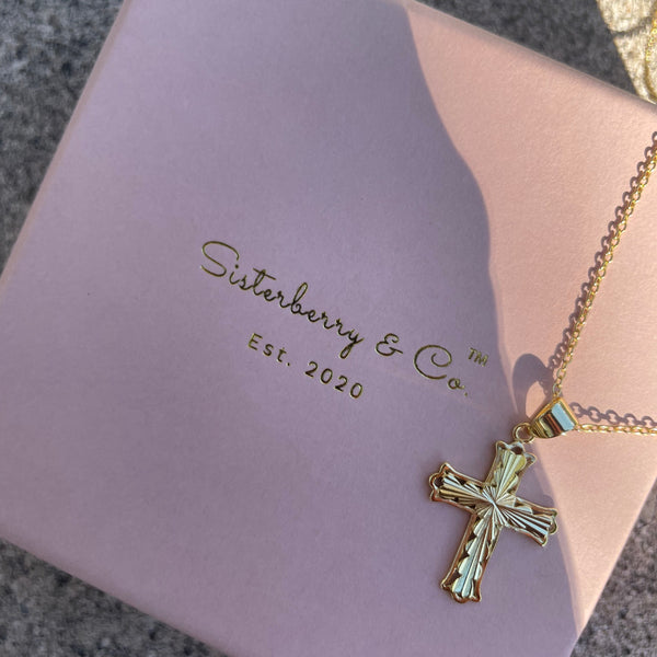 Natalia Cross Necklace // 14kt Gold Vermeil