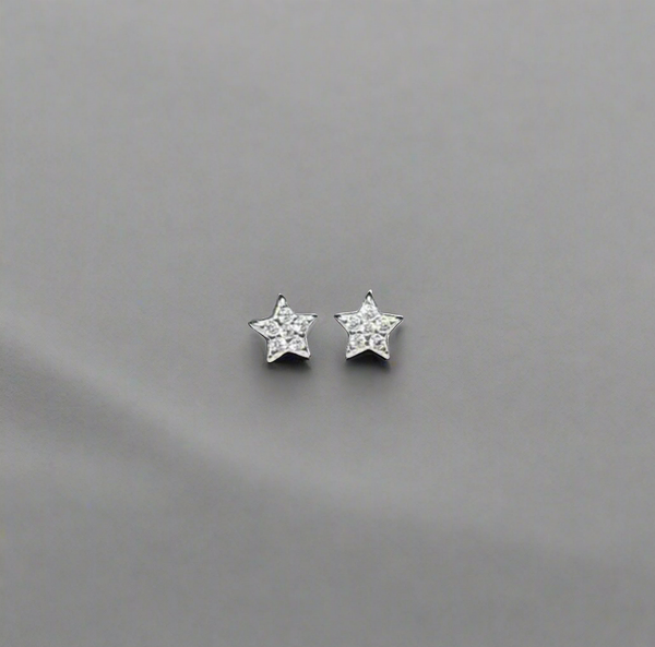 Kendall Nicole Star Studs // Sterling Silver + CZ