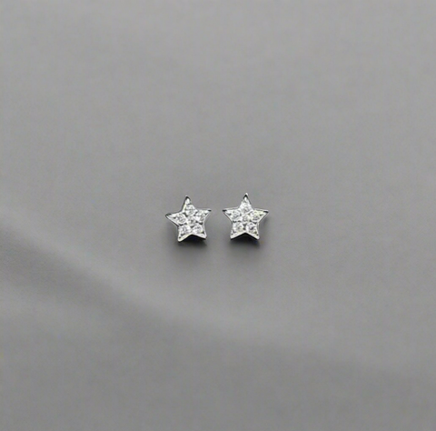Kendall Nicole Star Studs // Sterling Silver + CZ