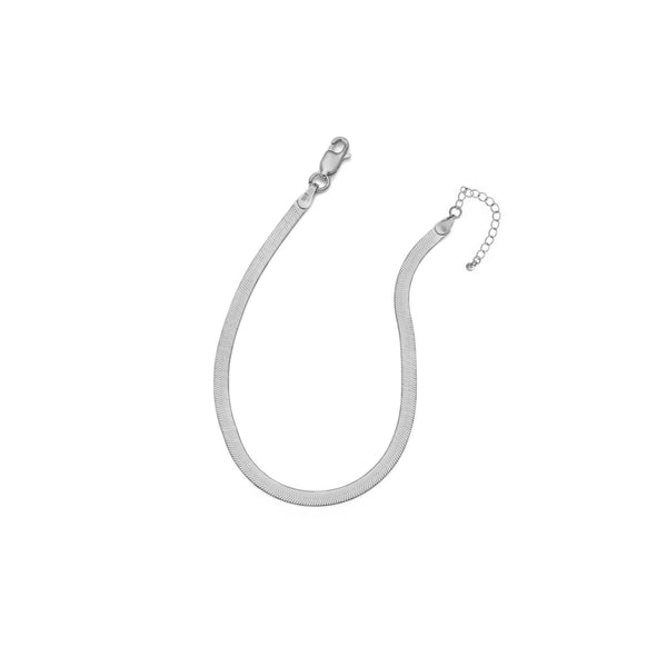 Wendy Herringbone Bracelet 3.5mm // Italian Sterling Silver
