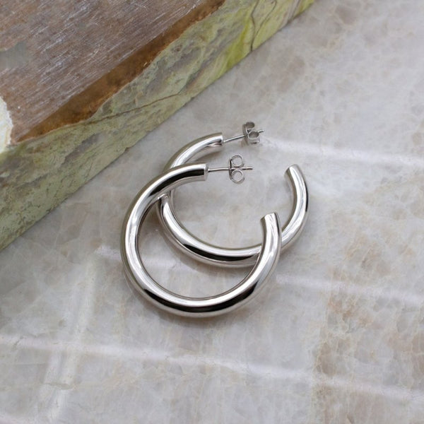 Hannah Hoops // Sterling Silver