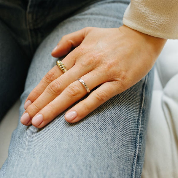 Vanessa Croissant & Aubrey Braided Ring // 14k Gold Vermeil
