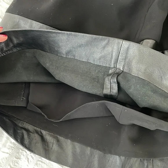 Vince Lamb Leather Skirt