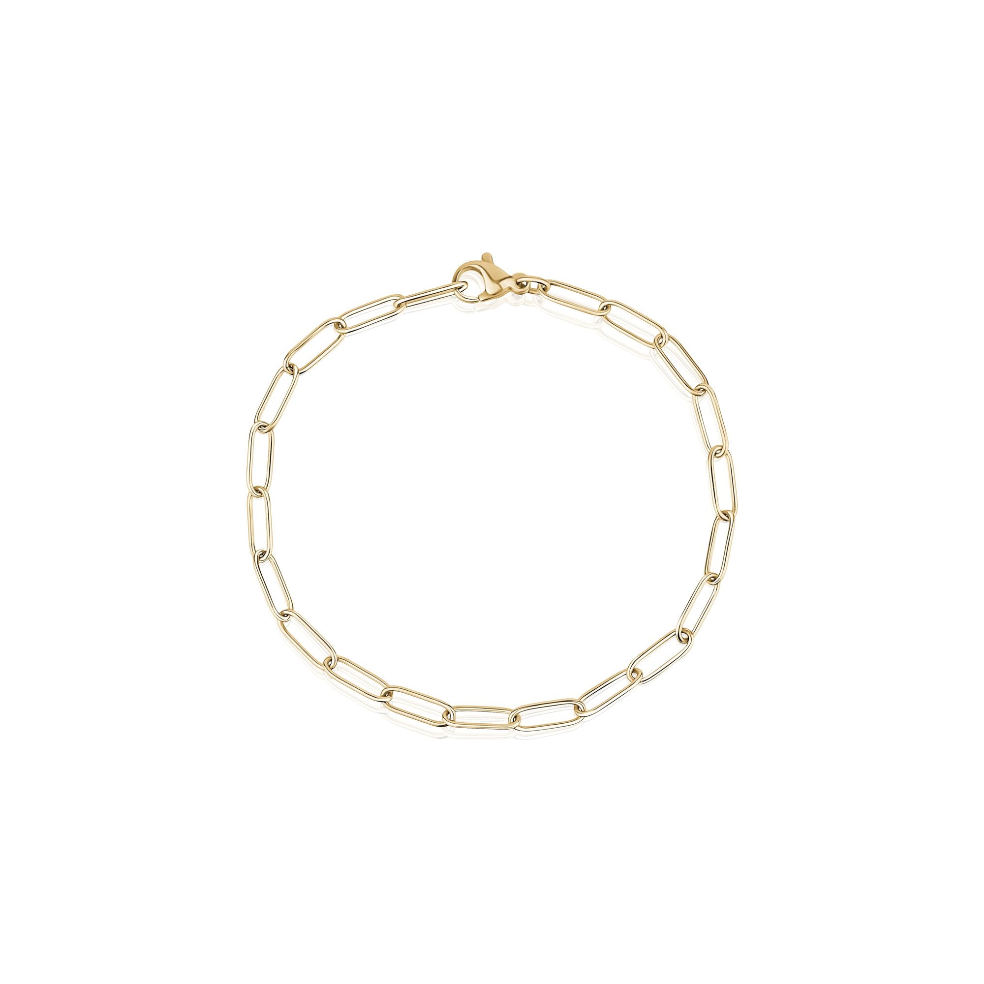 Kendra Paperclip Link Chain Bracelet // 14kt Italian Gold Vermeil