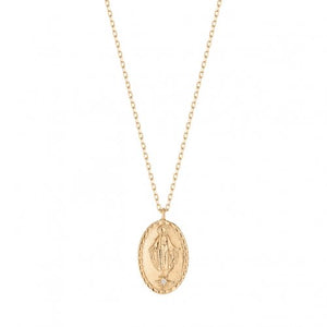 Jesus Diamond Necklace // 10k Italian Solid Gold