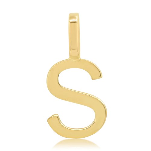 Alphabet Letter Pendant // 10kt Solid Gold