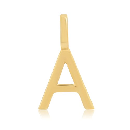Alphabet Letter Pendant // 10kt Solid Gold