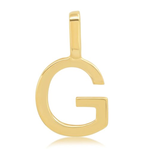 Alphabet Letter Pendant // 10kt Solid Gold