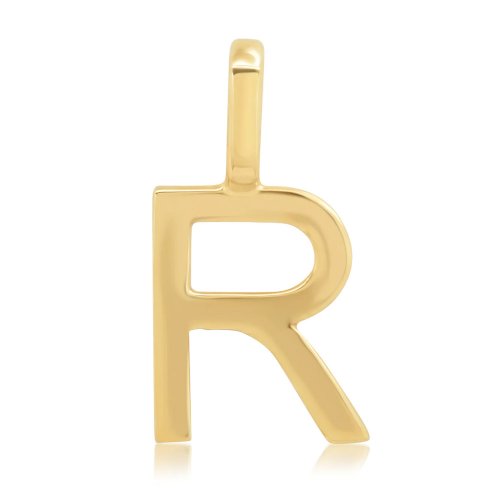 Alphabet Letter Pendant // 10kt Solid Gold
