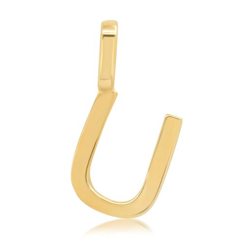 Alphabet Letter Pendant // 10kt Solid Gold