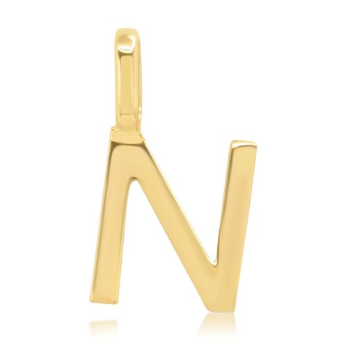 Alphabet Letter Pendant // 10kt Solid Gold