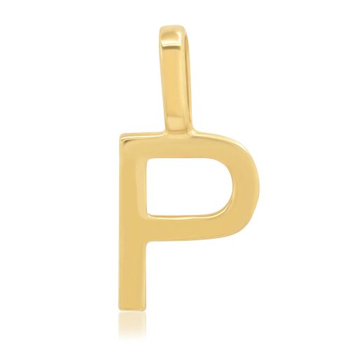 Alphabet Letter Pendant // 10kt Solid Gold
