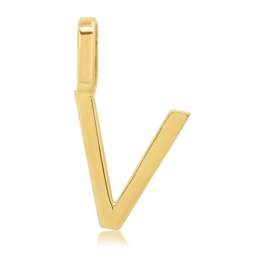Alphabet Letter Pendant // 10kt Solid Gold