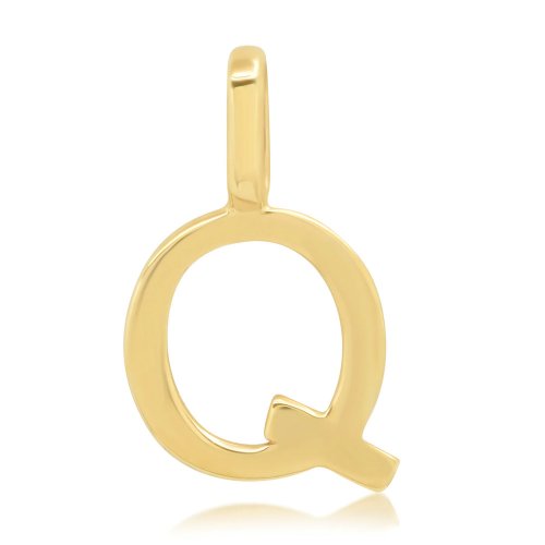 Alphabet Letter Pendant // 10kt Solid Gold