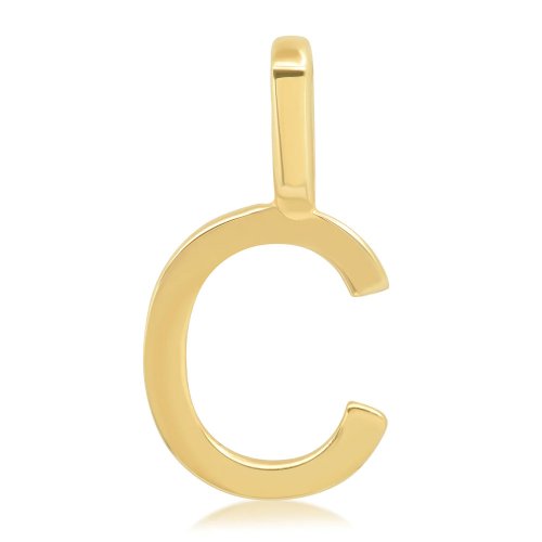 Alphabet Letter Pendant // 10kt Solid Gold