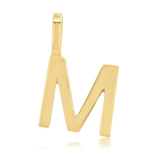 Alphabet Letter Pendant // 10kt Solid Gold