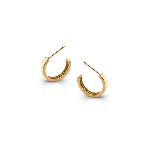 Lilian Scalloped Hoops // 10k Italian Solid Gold