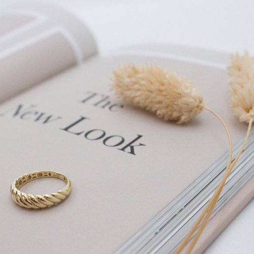 Julie Croissant Ring // 14k Solid Gold