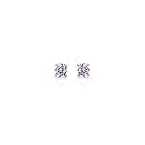 Tiffany Studs // 14k Italian Solid White Gold