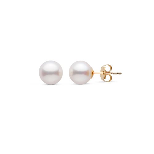 Marielle Genuine Cultured Pearl Studs // 14k Italian Solid Gold