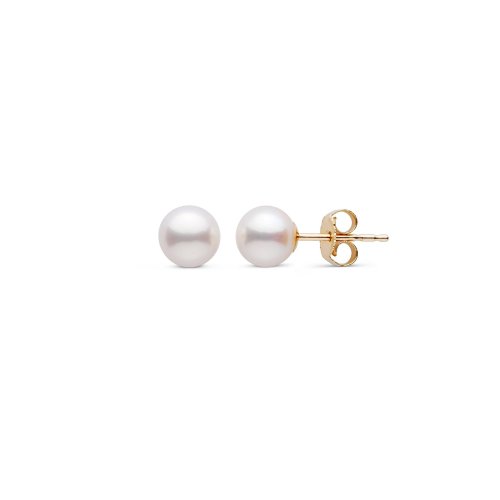 Marielle Genuine Cultured Pearl Studs // 14k Italian Solid Gold