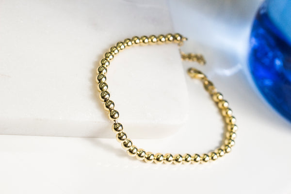 Emma Ball Bracelet - 14K Gold Vermeil - Sisterberry & Co.