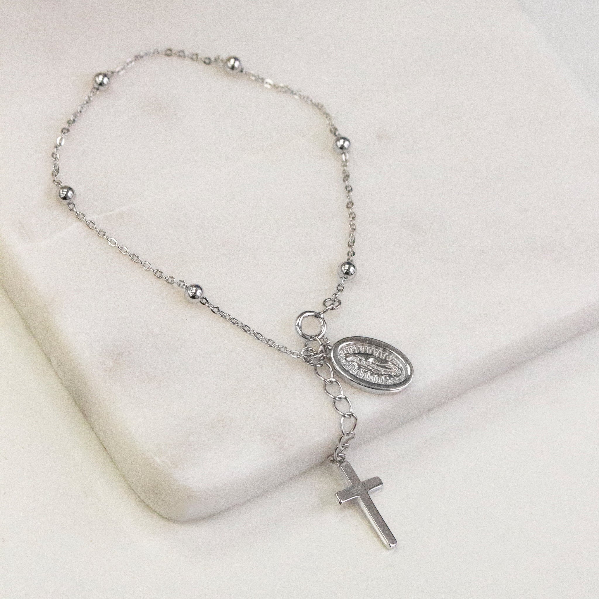 Natasha Rosary Bracelet - Sterling Silver - Sisterberry & Co.