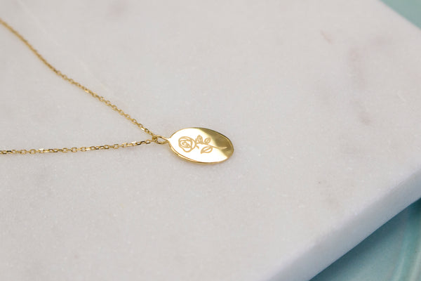 Kiera Rose Necklace - 10K Italian Gold - Sisterberry & Co.