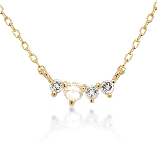 Diana Sapphire x Topaz Necklace // 14k Italian Solid Gold