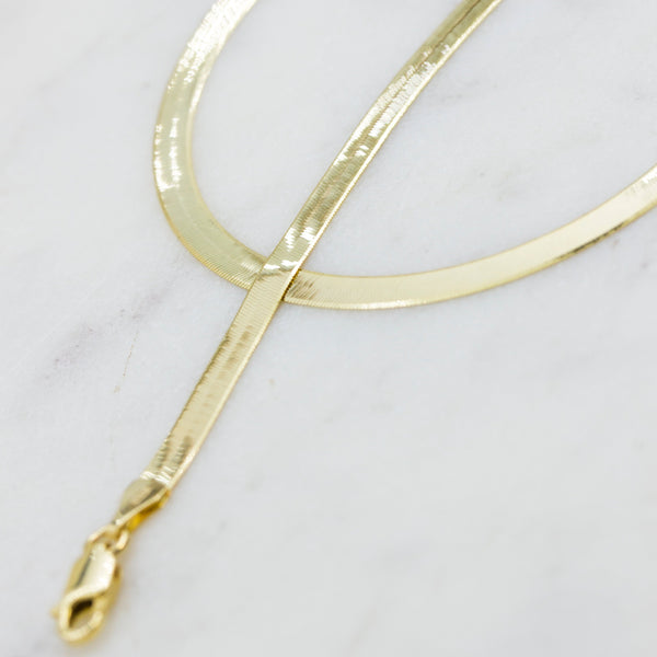 Wendy Herringbone Necklace // 14K Gold Vermeil