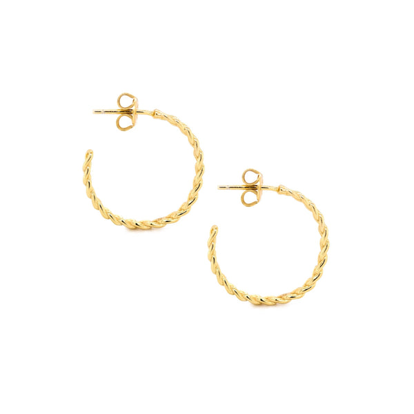 Vivian Chain Hoops - Gold Vermeil - Sisterberry & Co.