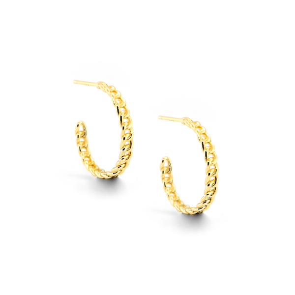 Vivian Chain Hoops // 14k Gold Vermeil