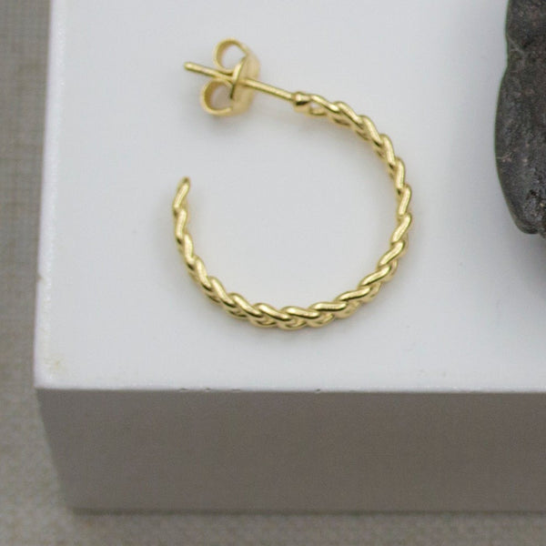 Vivian Chain Hoops - Gold Vermeil - Sisterberry & Co.