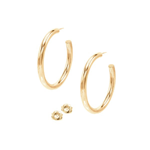 Hannah Hoops - 14K Gold Vermeil - Sisterberry & Co.