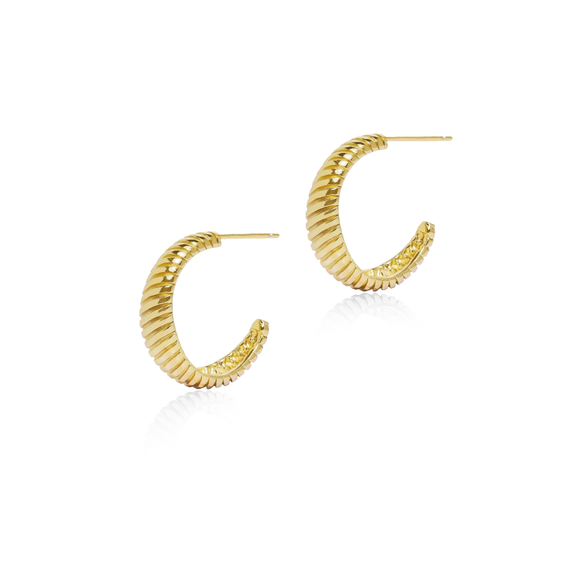 Arooj Croissant Hoops - 14K Gold Vermeil - Sisterberry & Co.