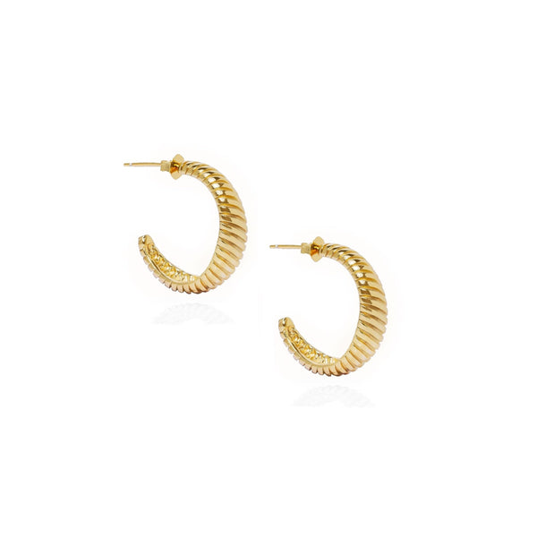 Arooj Croissant Hoops - 14K Gold Vermeil - Sisterberry & Co.