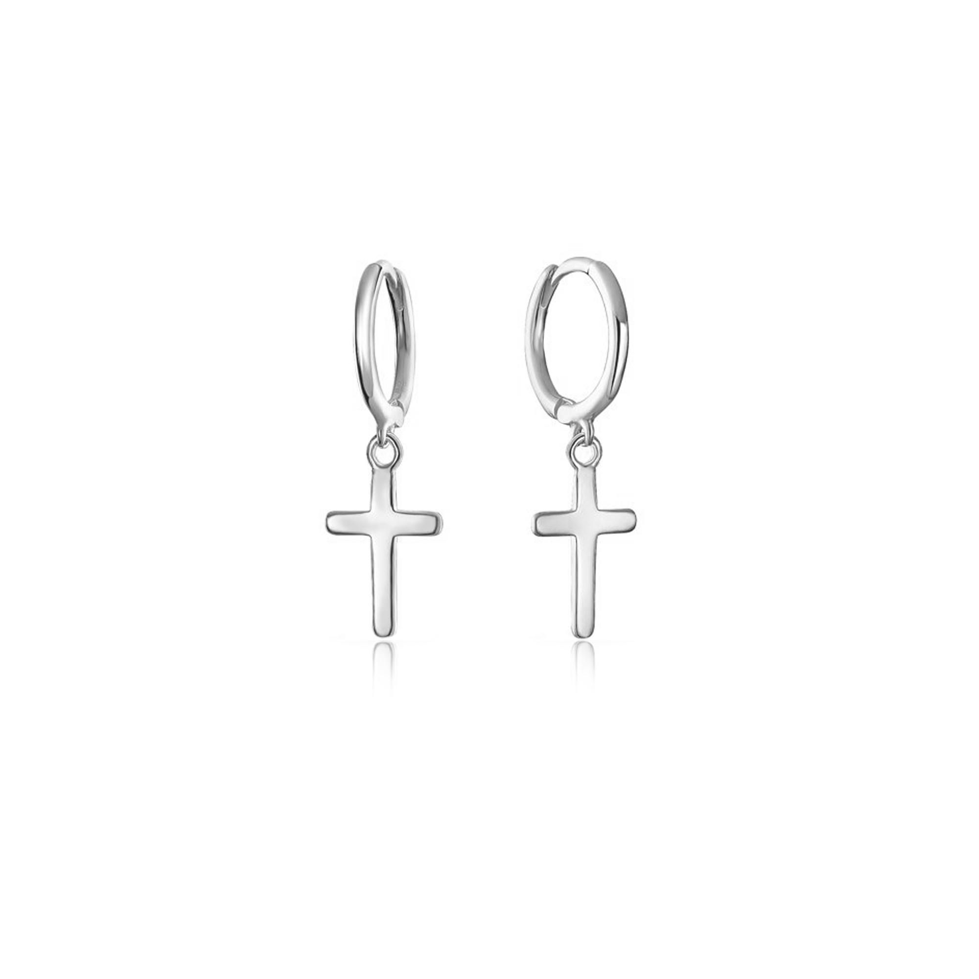 Candace Cross Huggies // Sterling Silver