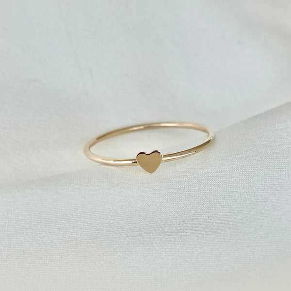 Amerie Mini Heart Ring // 14k Gold Filled