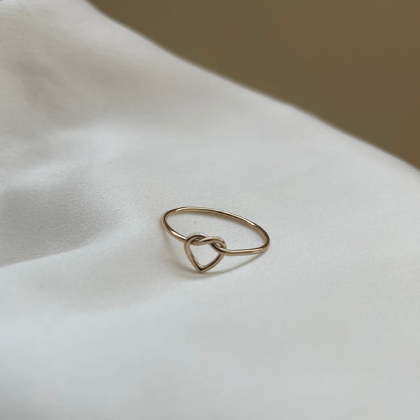 Mandy Heart Knot Ring // 14k Gold Filled