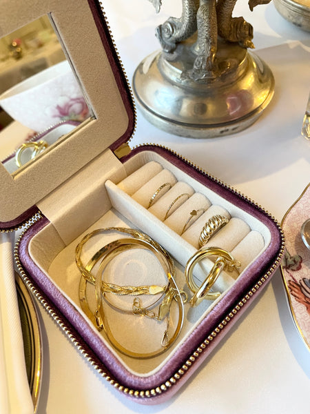 Jewellery Box // Violet + Mirror with Sisterberry & Co. gold jewellery
