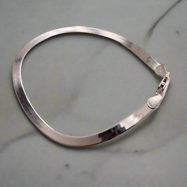 Wendy Herringbone Bracelet // Italian Sterling Silver