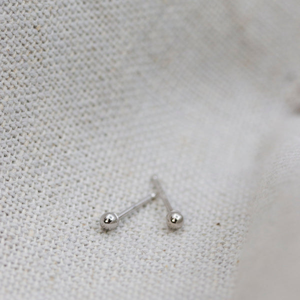 Elisha Ball Stud Earrings // Sterling Silver